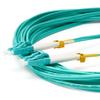 trueCABLE LC to LC OM4 Fiber Patch Cable, 15m (49.21ft), UPC Polish, 100GB Multimode (MM) Duplex 50/125um, Riser Rated (OFNR), UL Listed, 1pc, Aqua view 1