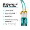 trueCABLE LC to LC OM4 Fiber Patch Cable, 15m (49.21ft), UPC Polish, 100GB Multimode (MM) Duplex 50/125um, Riser Rated (OFNR), UL Listed, 1pc, Aqua view 2