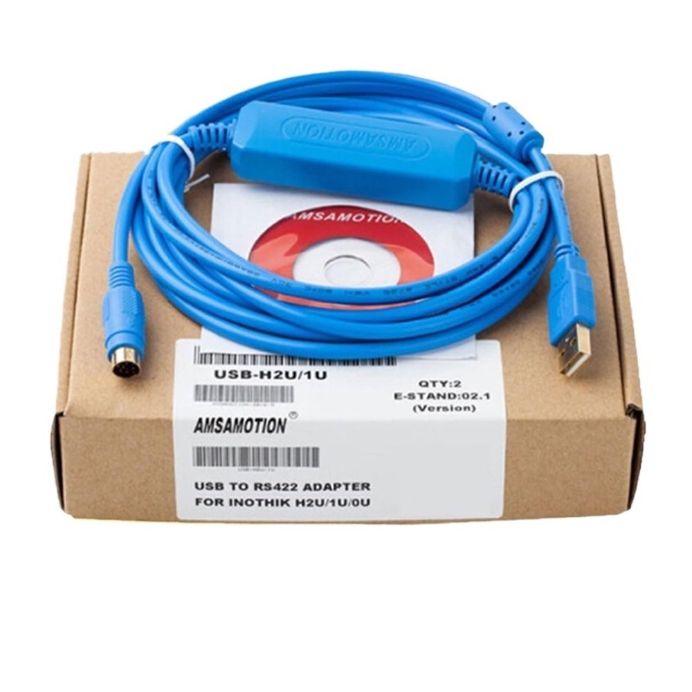 Bubupig Suitable for Huichuan PLC Programming Cable H0U/H1U/H2U Series Data Download Cable USB-H2U Hechuan Universal (Size : Gold Plated Interface Pure Copper core 3)