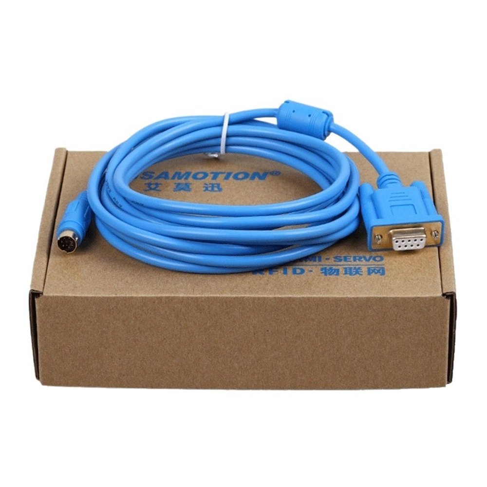 Bubupig Xinjie MD204L/OP320-A Text Display Connected to PLC Communication Data Download line MD204-FX (Size : Blue Gold Plated Connector, Color : 2m)