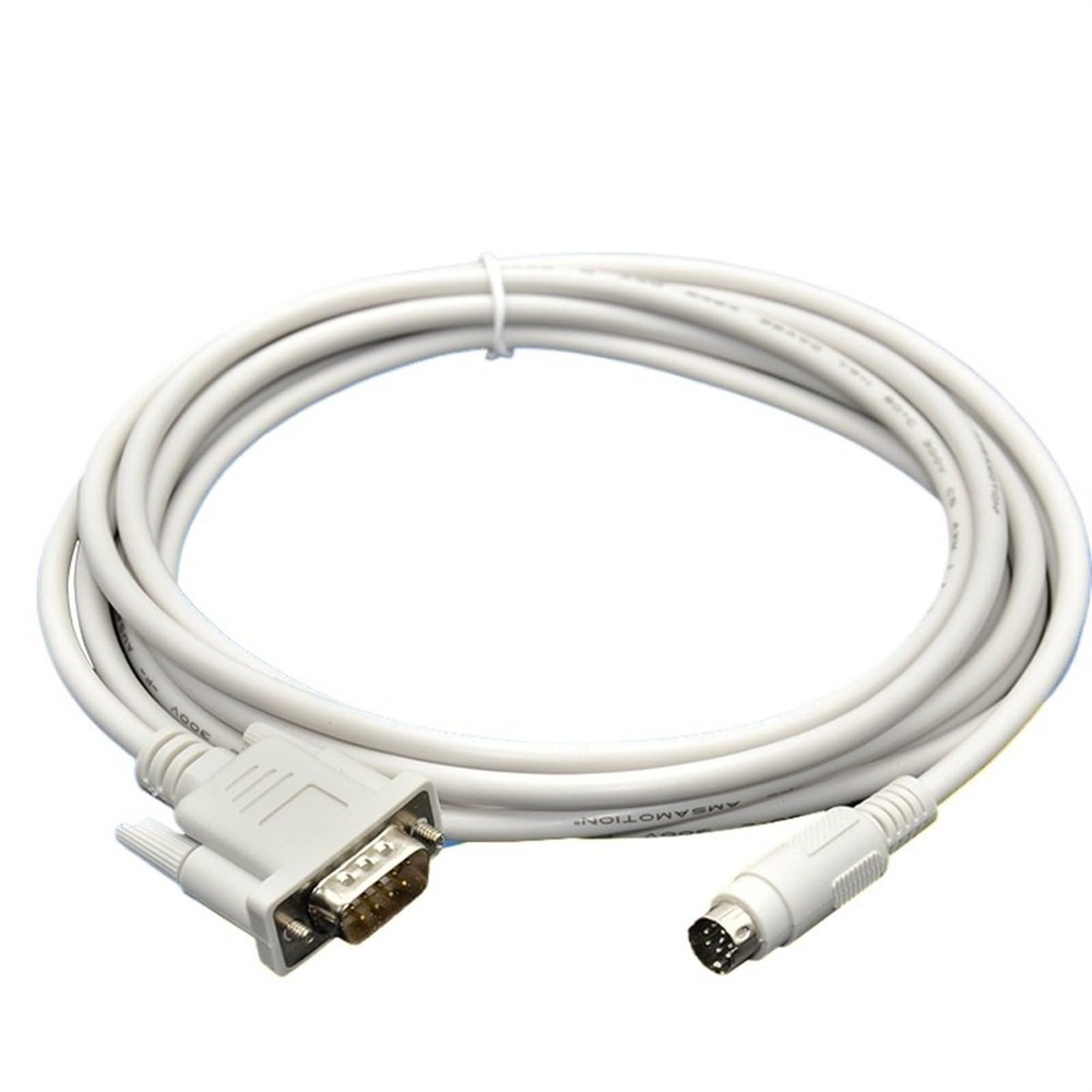 Bubupig Applicable to Weilun MT6000 Touch Screen and FX Series PLC Communication line MT6000-FX/MT8000-FX (Size : White, Color : 10m)