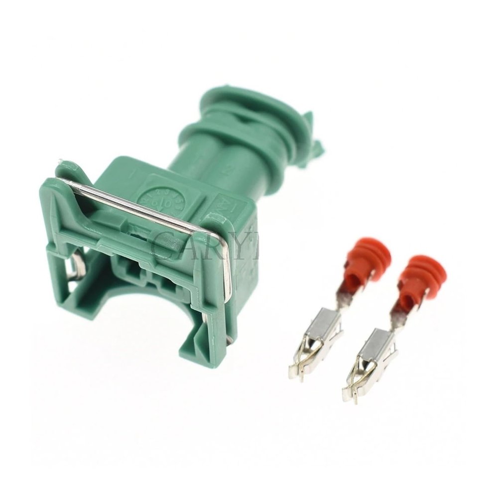 TakenE 1 Set 2 Pin EV1 Car Fuel Injector Plug Connector Junior Power Timer JPT Jetronic Kits 282189-1 Fit Compatible Car Green Blue Yellow Grey (Color : 20A)