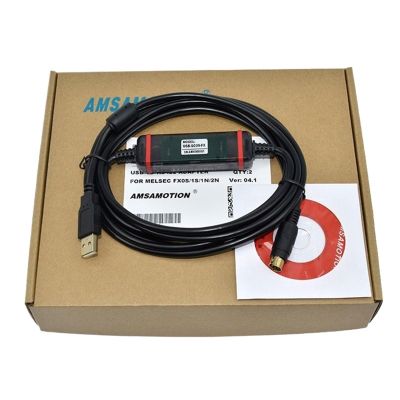Bubupig USB-SC09 PLC Programming Cable FX1N/2N/1S/3U Series PLC Data Cable Download line Communication (Size : FTDI chip)
