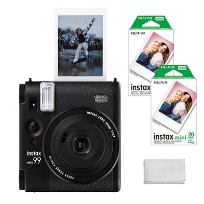 FUJIFILM INSTAX MINI 99 Instant Film Camera Bundled with INSTAX Mini Instant Film | 40 Exposures + Cleaning Cloth (4 Items)