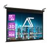Akia Screens 104 inch Motorized Projector Screen Drop Down 4:3 Remote Controlled, Ceiling Mount or Wall Mount Retractable Projection Screen with 10 inch Bracket Black, AK-MOTORIZE104V1 and AK-ZLB10B view 1
