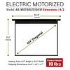 Akia Screens 104 inch Motorized Projector Screen Drop Down 4:3 Remote Controlled, Ceiling Mount or Wall Mount Retractable Projection Screen with 10 inch Bracket Black, AK-MOTORIZE104V1 and AK-ZLB10B view 2
