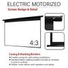 Akia Screens 104 inch Motorized Projector Screen Drop Down 4:3 Remote Controlled, Ceiling Mount or Wall Mount Retractable Projection Screen with 10 inch Bracket Black, AK-MOTORIZE104V1 and AK-ZLB10B view 4
