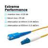 trueCABLE LC to SC OS2 Fiber Patch Cable, 2m (6.56ft), UPC Polish, 200GB Singlemode (SM) Simplex 9/125um, Riser Rated (OFNR), UL Listed, 5 Pack, Yellow view 2