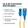 trueCABLE LC to SC OS2 Fiber Patch Cable, 2m (6.56ft), UPC Polish, 200GB Singlemode (SM) Simplex 9/125um, Riser Rated (OFNR), UL Listed, 5 Pack, Yellow view 3