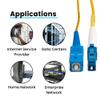 trueCABLE LC to SC OS2 Fiber Patch Cable, 2m (6.56ft), UPC Polish, 200GB Singlemode (SM) Simplex 9/125um, Riser Rated (OFNR), UL Listed, 5 Pack, Yellow view 4