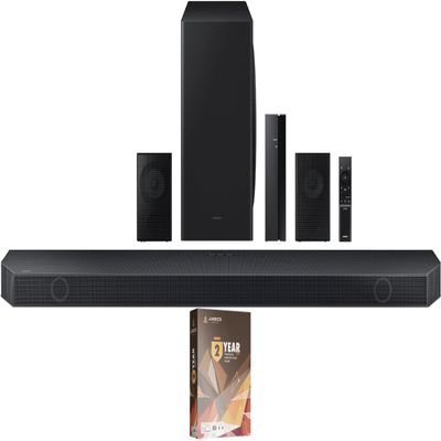 Samsung HW-Q910D 9.1.2ch Soundbar with Wireless Dolby Atmos and 2 Year Amber Protection Plan (2024)
