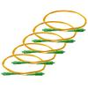 trueCABLE SC to SC OS2 Fiber Patch Cable, 2m (6.56ft), APC Polish, 200GB Singlemode (SM) Simplex 9/125um, Riser Rated (OFNR), UL Listed, Replacement Internet Fiber Cable, 5 Pack, Yellow view 1