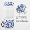 Burga Airpod Hardcase Compatible with Apple Airpods 2 & 1 Charging Case, Blue Lines Ocean Waves - Protective Hard Plastic Case view 2