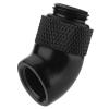 360-Degree Rotation, Raccord Warcooling G1/4 G1/4 Thread, 45 Degree Bend Angle Fitting Adapter, Bmdqmpw5 for CPU Water Cooling, Black with International Common view 1