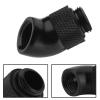 360-Degree Rotation, Raccord Warcooling G1/4 G1/4 Thread, 45 Degree Bend Angle Fitting Adapter, Bmdqmpw5 for CPU Water Cooling, Black with International Common view 3