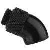 360-Degree Rotation, Raccord Warcooling G1/4 G1/4 Thread, 45 Degree Bend Angle Fitting Adapter, Bmdqmpw5 for CPU Water Cooling, Black with International Common view 4