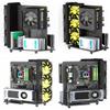 EDIY All Aluminum PC Case Open Air Test Bench Compatible ATX MATX ITX Motherboard Computer Vertical Personalized Chassis Support Liquid Cooling Black view 3