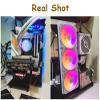EDIY All Aluminum PC Case Open Air Test Bench Compatible ATX MATX ITX Motherboard Computer Vertical Personalized Chassis Support Liquid Cooling Black view 4