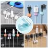 IFNOW 6 Pack Magnetic Cable Clips Cord Organizer Blue Self Adhesive Cord Holder Under Desk Cable Management for Home,Office,Car,Desk,Nightstand view 4