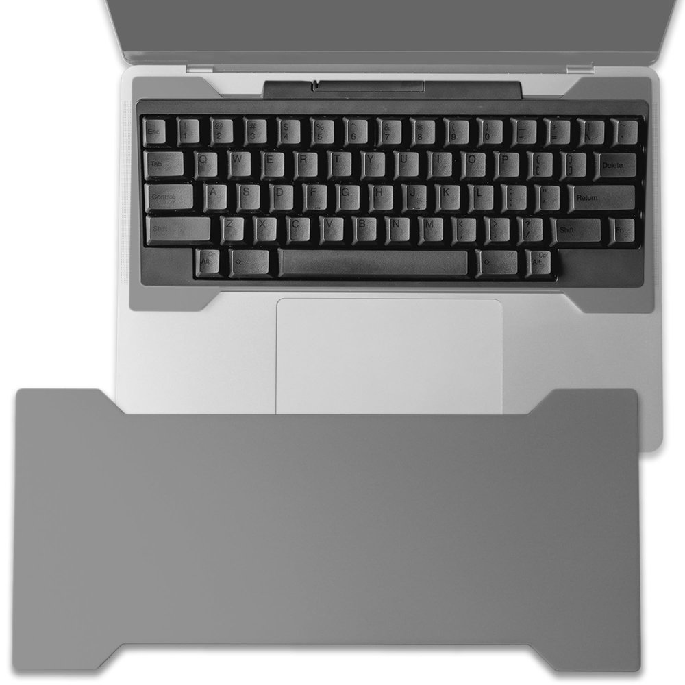 Aluminum Keyboard Bridge for Mechanical Keyboards & Laptops, Home Office - Travel - Gaming - Use Your Favorite Board Anywhere : Made for Apple MacBook Pro/MacBook Air - Keyboard Riser - Lunar Silver