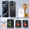 for iPhone 15 Pro Max Case Compatible with Magsafe, with 2x Tempered Glass Screen Protector, 2x Camera Lens Protector, Hard PC & Soft TPU 2 in 1 Shockproof Heavy Dropproof Design, Armor Black view 2