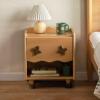 HASMI Night Stand Children's Bedside Table Wooden Bedside Cabinet Bedroom Storage Storage Cabinet Bedside Tables, 45x36x51cm, yuqing2022 view 2