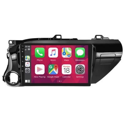 4+64G Radio for Toyota Hilux 2016 2017 2018 Android Car Stereo Apple Carplay, 10.1 Inch Touch Screen GPS Android auto Bluetooth FM WiFi + AHD Backup Camera