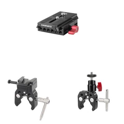 CAMVATE Quick Release Base Plate + Super Clamp + Super Crab Clamp