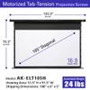 Akia Screens 105 inch Motorized Projector Screen 16:9 Programmable Vertical Drop Position Ceiling Mount or Wall Mount Retractable Projection Screen with 10 inch Universal Bracket view 2