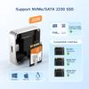 MAIWO M.2 2230 NVMe SSD Enclosure USB 3.2 GEN2 10Gbps Speed Tool Free Metal Case, Support iPhone 4K ProRes Recording, Compatible with M.2 2230mm NVMe M-Key/SATA B+M Key SSD view 2