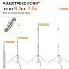 Anautin 9.2 FT Stainless Steel Light Stand Photography, 2 Pack Heavy Duty Photography Tripod Stand with 1/4 to 3/8 Screw Adapter for Strobe,LED Video Light,Ring Light, Monolight, Softbox view 3