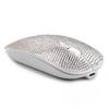 blingbybri Bling Wireless Mouse Sparkly, Silver Rhinestone Glitter Computer Mouse Wireless with USB Receiver for Girls, Bedazzled Cute Mice for Laptop, PC, Notebook, MacBook Gift - Silver White view 4