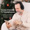 Daysnew Wireless Headphones for TV Watching with Charging Dock & RF Transmitter, Senior-Friendly Over Ear TV Headset, Compatible with Most Televisions view 2