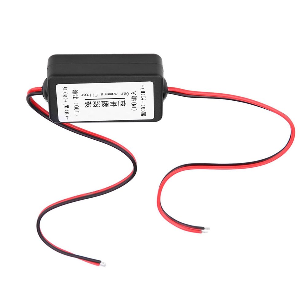 12V DC Car Rearview Camera Power Filter Rectifier Stabilized Supply for Germany Car Series Black