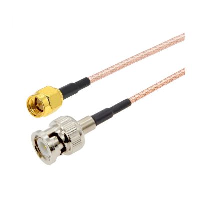 1PCS RF Cable RP-SMA Male to BNC Male Plug RG316 Pigtail 50 Ohm Extension Coax Cable CCTV Camera DVR System RF Coaxial Jumper (Color : BNC M to SMA M, Size : 3M)