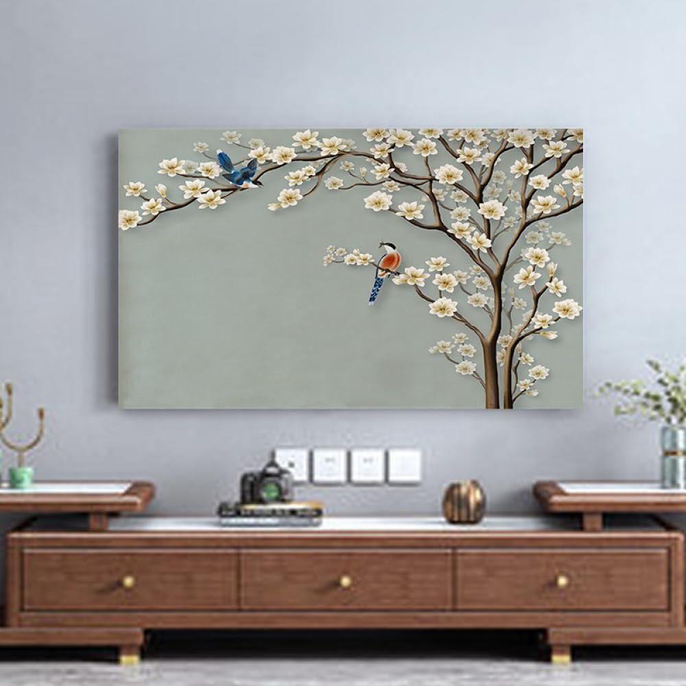 GSGC TV Cover Dust Cover Bedroom Living Room Print Art Decorative Cover 32Inch-80Inch Indoor Televisions/Computer Screen Protector Universal LCD/LED Display Protectors