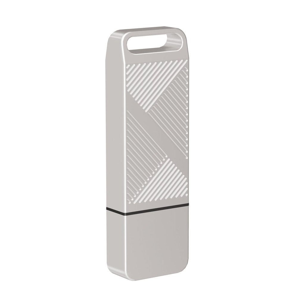EASTBULL FAT32 USB2.0 USB Flash Drive 16GB, Fast-Speed Thumb Drive Metal Pen Drive 16 GB USB 2.0 Memory Stick for Storage and Backup (Silver, Not Included Adapter)