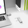 EASTBULL FAT32 USB2.0 USB Flash Drive 16GB, Fast-Speed Thumb Drive Metal Pen Drive 16 GB USB 2.0 Memory Stick for Storage and Backup (Silver, Not Included Adapter) view 2