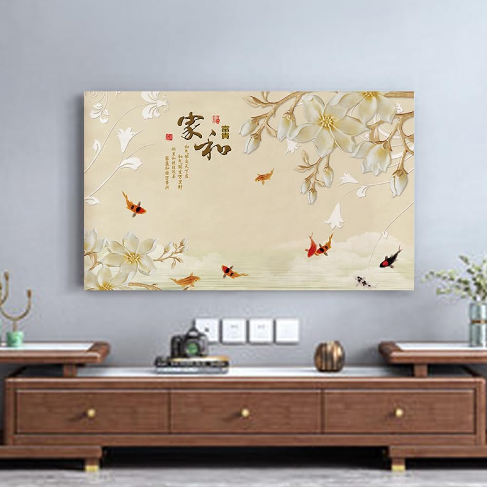 GSGC TV Cover Dust Cover Bedroom Living Room Print Art Decorative Cover 32Inch-80Inch Indoor Televisions/Computer Screen Protector Universal LCD/LED Display Protectors