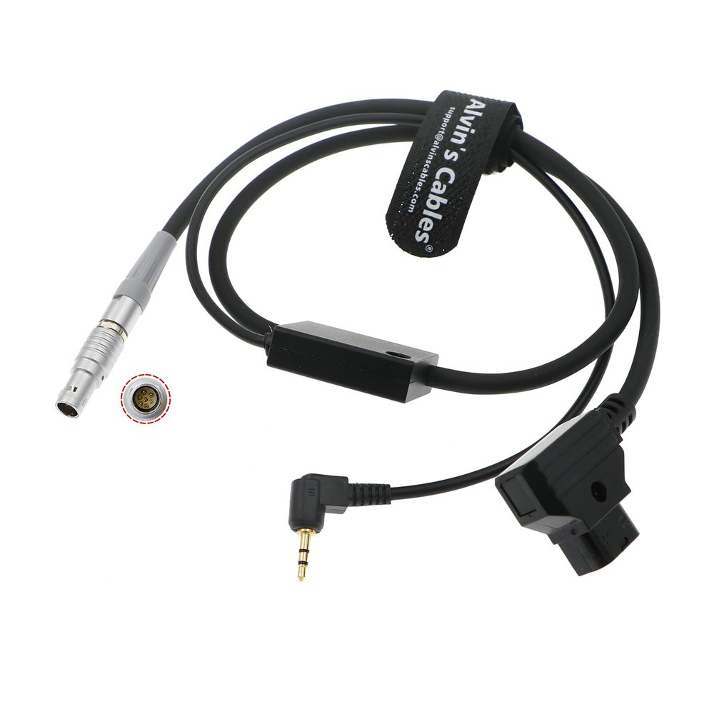 Alvins Cables Run Stop Cable for ARRI cforce RF| cmotion cPRO Motor for Canon C500/C300 Camera CAM 7 Pin to LANC+D-tap Cable Compatible with K2.0015757