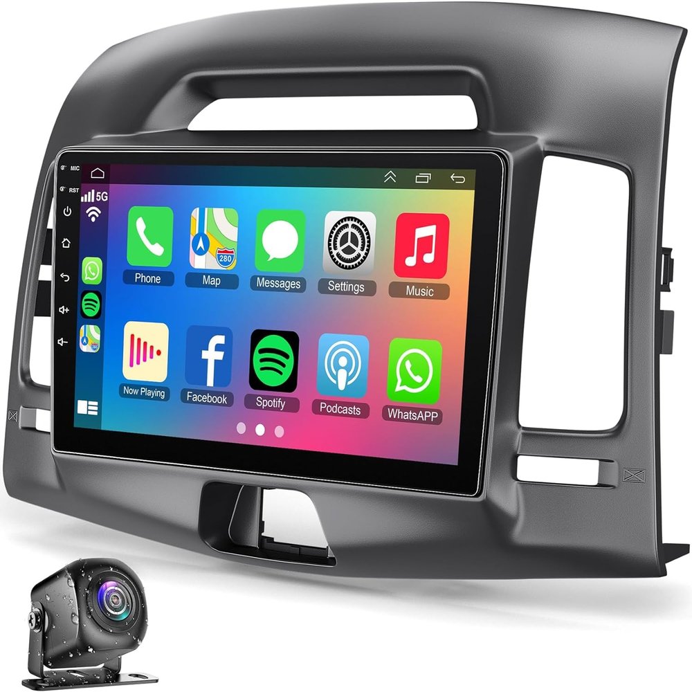 5G WiFi 4G+64G Android Car Radio for Hyundai Elantra 2007-2010, 9 Inch Touch Screen Stereo with Wireless CarPlay, Android Auto, GPS Navigation, Bluetooth 5.2, HD Rear Camera, SWC, FM/RDS Radio