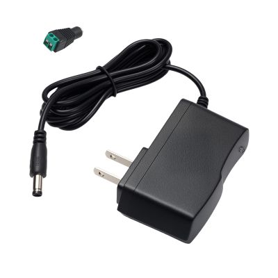 12V 1A DC Power Supply 12W Adapter 100-240V 50-60Hz AC to DC Converter Transformer 5.5x2.5/2.1mm Plug 12 Volt 1 Amp 0.5A Power Adapter for LED Strip Light Speakers CCTV Camera