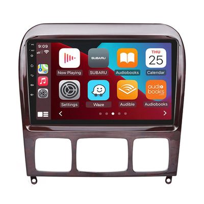 4G+64G Car Stereo for Mercedes Benz S-Class 1999-2007 W220 S280 S320 S350 S400 S430 S500 S600 S55 AMG Apple Carplay Android Auto 9'' Touch Screen Bluetooth Radio with GPS WiFi Audio Camera