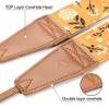 Padwa Lifestyle Camera Strap - 2" Full Grain Leather Ends Camera Straps for Photographers, Vintage Embroidered Cotton Weave Soft Suede Fabric Padded Strap Quick Release fits All Cameras view 2