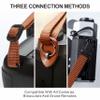 Padwa Lifestyle Camera Strap - 2" Full Grain Leather Ends Camera Straps for Photographers, Vintage Embroidered Cotton Weave Soft Suede Fabric Padded Strap Quick Release fits All Cameras view 4