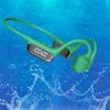 DHBY Swimming Headphones Bone Conduction Open Ear Headset MP3 Player Built-in 32G Memory IP68 Underwater Waterproof Stereo Bluetooth Earphone LED Screen for Driving Bicycling Running Skiing-S10 Green view 1