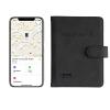 Rich&Ray Wireless Charging Smart Tracker Card Rechargeable IP68, Key Finder Item Tracker Thin Card (Certified by MFI), Passport Holder with Tracker Card (Black-Smart Card with Passport Holder) view 1