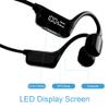 DHBY Swimming Headphones Bone Conduction Open Ear Headset MP3 Player Built-in 32G Memory IP68 Underwater Waterproof Stereo Bluetooth Earphone LED Screen for Driving Bicycling Running Skiing-S10 Black view 3