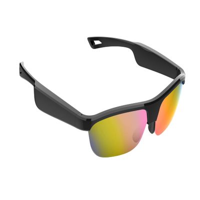 SkyGenius Smart Glasses with Bluetooth Speaker, Polarized UV Protection Bluelight Sunglasses Voice Control Smart Glasses for Men Women -Yellow