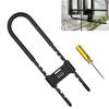 HESHANGWL Long Shackle Padlock -U-Lock-Bike Combo U-Lock - Four-Position Combination Padlock -with Adjustable Shackle - Suitable for Bicycles, e-Bikes, Mountain Bikes, Glass Doors, Black view 1